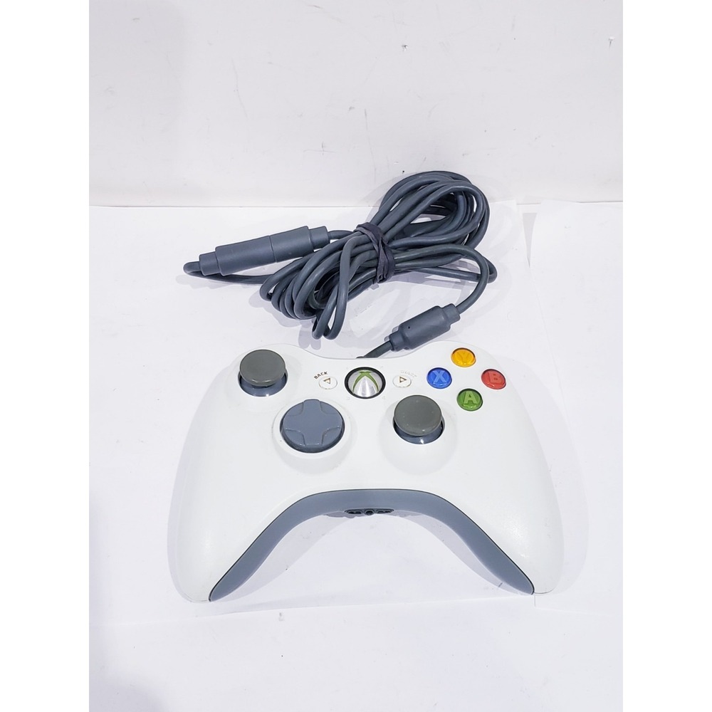 OEM Microsoft Xbox 360 Wired Controller White - Tested Works